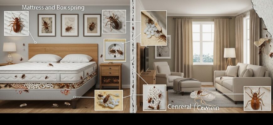 Где живут клопы в квартире